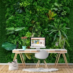 Fototapet 3D Gradina Verticala, Plante Verzi GRD28 (Alege materialul: : Autocolant Perete Laminat Lucios, MP: 1 mp)