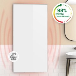Klarstein Wonderwall Air 72, încălzitor cu infraroșu, 120 x 60 cm, 720 W, montat pe perete, telecomandă, alb (ACO10-WonderW.72)