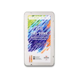 Set 11+1 creioane natur KOH-I-NOOR TRI TONE cu mina multicolora