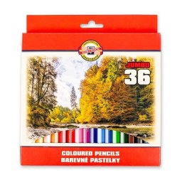 Set 36 creioane colorate KOH-I-NOOR OMEGA JUMBO