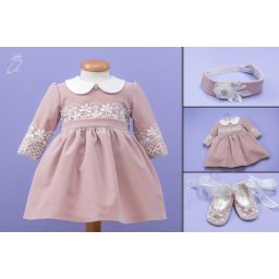 Set botez catifea roz pudra ‘Autumn in Velvet’