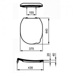 Capac WC Galben pentru copii Contour 21