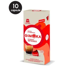 10 Capsule Gimoka Espresso Intenso - Compatibile Nespresso