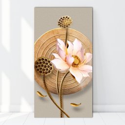 Tablou Canvas Zen Lotus BES32 (Dimensiune LxH: 100x200cm)