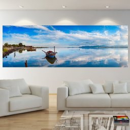 Tablou Panoramic Barca in Larg BFS19A (Dimensiune LxH: 90x30cm)