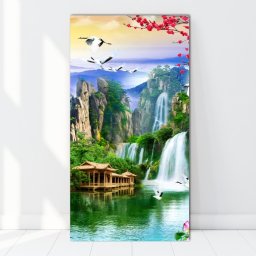 Tablou Canvas Zbor Printre Cascade BES126 (Dimensiune LxH: 100x200cm)