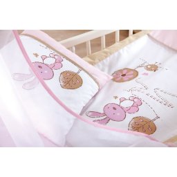 Set lenjerie 3 piese Little Bunny bej-pink