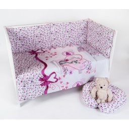 Lenjerie pentru patut “PISICUTA KITTY” – 3 piese