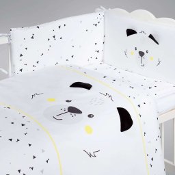 Albero Mio set lenjerie imprimata satinata 5 piese - K084 Funny Teddy Bear