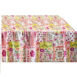 Fata de masa impermeabila, Casa de bumbac, Meadow, diametru 140 cm, multicolor