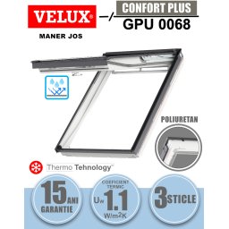 Fereastra mansarda VELUX GPU 0068, dubla deschidere, poliuretan, 3 sticle