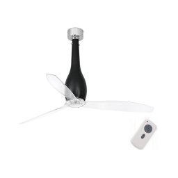 Ventilator de tavan FARO 32003 ETERFAN negru/transparent d. 128 cm + telecomandă