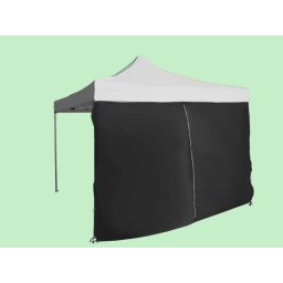 Perete lateral 3m cu ușă - hexagonal, Negru