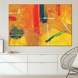 Tablou Canvas Abstract Bucurie de Culori CTB52 (Dimensiune LxH: 105x70cm)