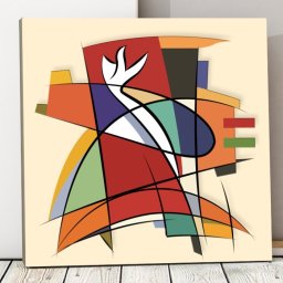 Tablou Canvas Forme Abstracte CTB18 (Optiuni Tablou: 100x100cm)