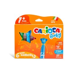Carioca super lavabila, 6 culori/cutie, CARIOCA Baby Teddy 1+