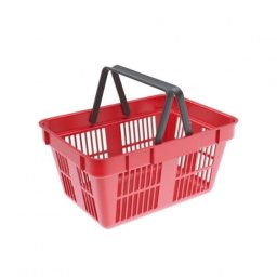 Cos cumparaturi din plastic 22 litri rosu/verde/albastru (Culoare - Albastru)