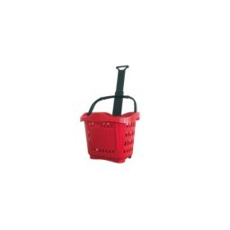 Cos cumparaturi tip roller din plastic 43 litri