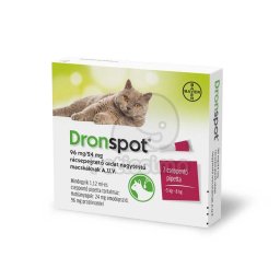 Soluție antihelmintică Dronspot A.U.V. pentru pisici de talie mare 2 x 1,12 ml