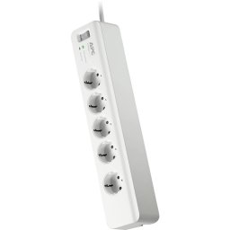 Prelungitor cu protectie APC PM5-GR, 5 prize, 1.8 m, Alb