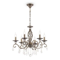 Lustră living clasică Maytoni Grace, bronz, 6xE14, D:63 cm