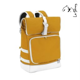 Geanta de scutece tip ghiozdan Sancy Safran