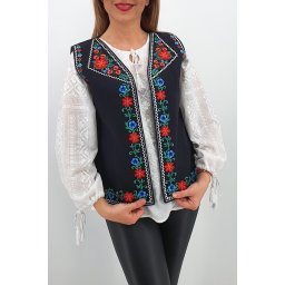 Vesta brodata cu model traditional Angi 2