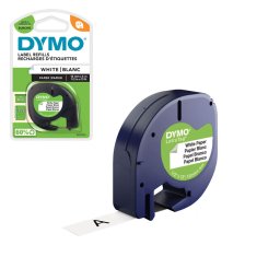 Etichete din hartie alba DYMO LetraTag 12 mm pentru borcane, recipiente si organizare acasa S0721510