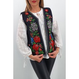 Vesta brodata cu model traditional Angi