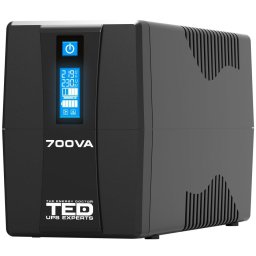 Ups 700VA/400W LCD TED Line cu stabilizator 2 iesiri schuko