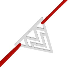 Martisor Bratara Argint 925 Placat cu Rodiu Alb Triunghi