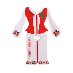 Martisor Bratara Argint 925 Placat Rodiu Alb Trifoias cu Patru foi