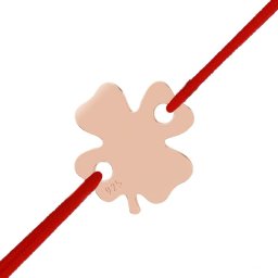 Martisor Bratara Argint 925 Placat Aur Roz 18K Trifoias cu Patru foi