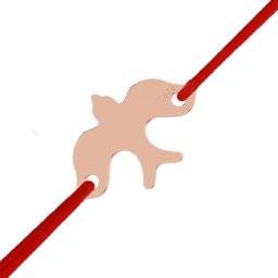 Martisor Bratara Argint 925 Placat Aur Roz 18K Pasare in Zbor