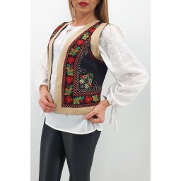 Vesta brodata cu model traditional Jenica 2