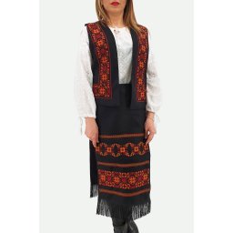 SET Traditional Vesta si 2 Fote brodate cu model traditional