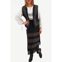 SET Traditional Vesta si 2 Fote brodate cu model traditional 2