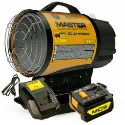 Incalzitor cu raze infrarosii hybrid pe motorina / cu acumulatori, DC 61 Master cu putere maxima 17kW si consum combustibil 1.6 l/h