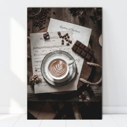Tablou Canvas Ceasca de Cafea cu Cantec CMH82 (Dimensiune LxH: 30x45cm)