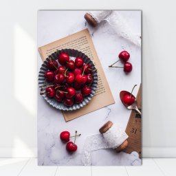 Tablou Canvas Tavita cu Cirese Coapte GFL101 (Dimensiune LxH: 40x60cm)