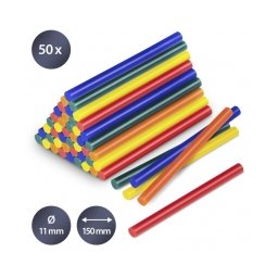 Set batoane colorate de lipici fierbinte Trotec, 50 bucati, Ø 11 mm