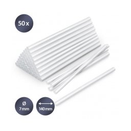Set batoane transparente de lipici fierbinte Trotec, 50 bucati, Ø 7 mm