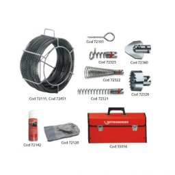 Set de unelte si spirale 32 pentru R600 Rothenberger , cod 072962X