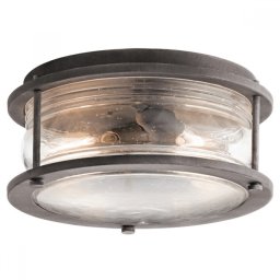 Plafonieră de exterior Ashland Bay, KL-ASHLANDBAY-F, 2xE27, IP44, D:30,5 cm, zinc