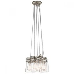 Lustră vintage living Brinley, nichel, 6xE27, KL-BRINLEY6-NI