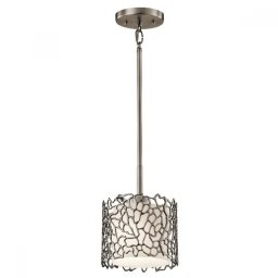 Pendul Silver Coral, H=30-122cm, gri argintiu Pewter, KL-SILVER-CORAL-MP
