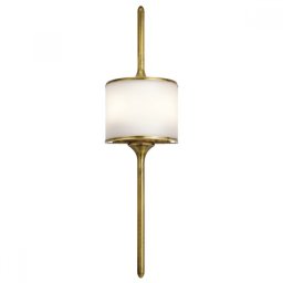Aplică mare baie Mona, alamă natural Brass, IP44, 2x3,5W-G9-LED, KL-MONA-L-NBR