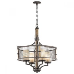 Candelabru rustic Ahrendale, fier/lemn/sticla, D61cm, H76-264cm, KL-AHRENDALE4