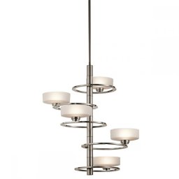 Candelabru living Kichler Aleeka, argintiu, D:72cm, H:93-183cm, KL-ALEEKA5A