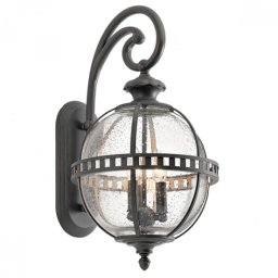 Aplică victoriana Kichler Halleron, bronz Londonderry, H:58cm, 3xE14, KL-HALLERON-2M